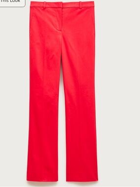 J. Crew Coral-Red Boot-Cut Pants